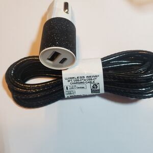 Wireless Gear USB-C Charging Cable & Car Charger